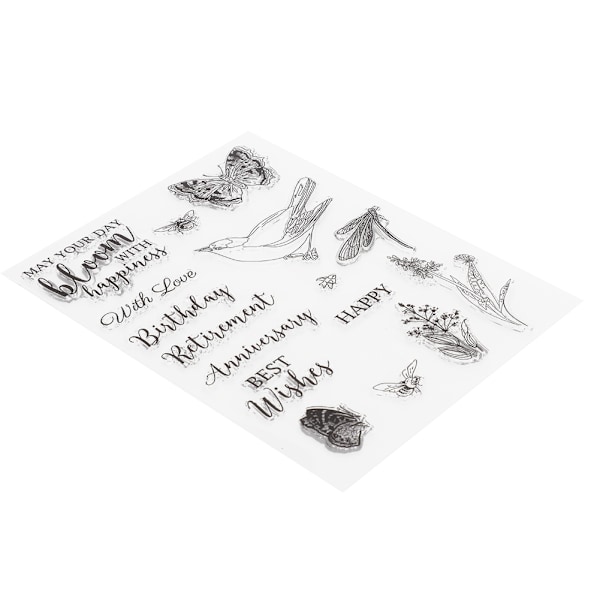 Transparent gummistempel fjärilstätning med stansverktyg DIY för scrapbooking hantverkskollektioner