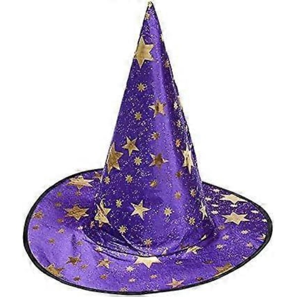 Halloween Magiker Spetsig Hatt Häxhatt Nyhet Barn Maskerad 2 Stycken Slumpmässig Färg