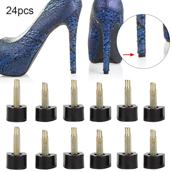 24 kpl Korkokenkien vaihtokärjet Liukumattomat kengät Korjauskorkokenkien suojus (9 * 9 mm)