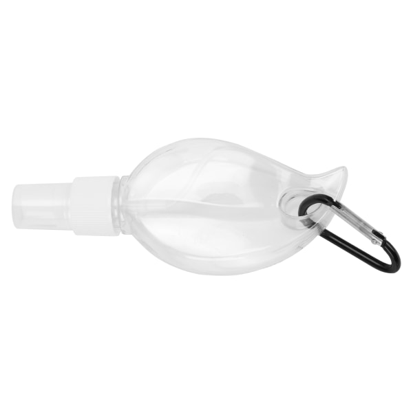 50 ml lövformad transparent resedoseringssprayflaska med nyckelring påfyllbar behållare Vitt munstycke