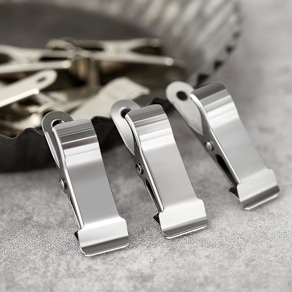 Metal Mini Fjederklemmer Alligator Klips 1/2 Tomme Bred Glat Kæbe 20 Stk Sølv