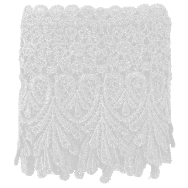 5 Yards Polyester Garn Trim Bånd Håndverk DIY Sy Tilbehør Klesdekorasjon (Hvit)