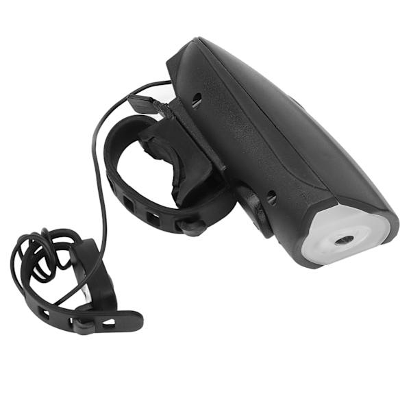 Scooterstrålkastare USB Uppladdningsbar High Brightness Night Riding Front Light med HornBlack