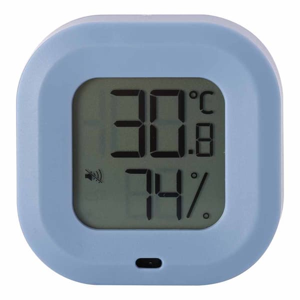 Smart termometer hygrometer för Bluetooth inomhustemperaturfuktighetsmätare för hem, garage, växthus, blå