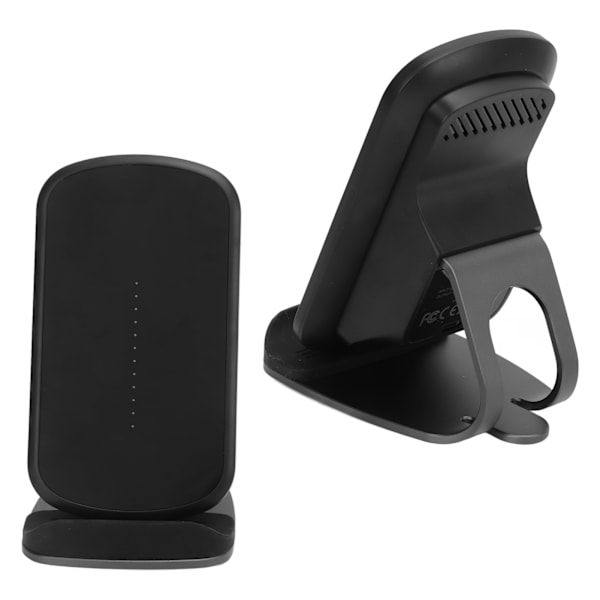 Trådløs oplader 15W hurtigopladningsstativ Dock Safe Sort Universal til IPhone 12 13