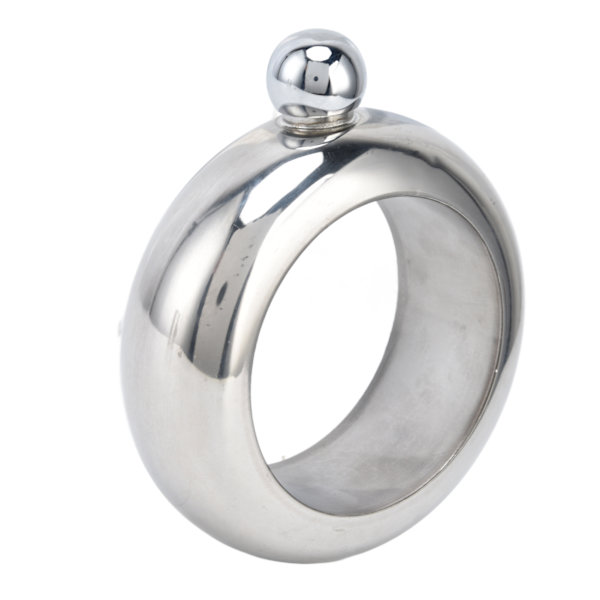 Fickplunta Armband i Rostfritt Stål Vinflaskor Present för Att Bära Drycker med Tratt 100ml