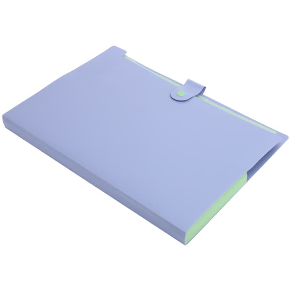 Mappeposer A4 MultiLayer Dokument Organizer Papir Opbevaring Informationslommer (Lilla)