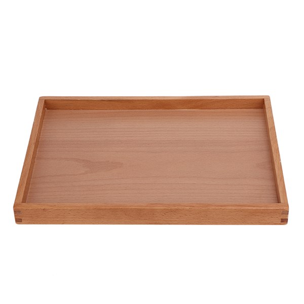 Rektangulært brett i tre til tekopp, kaffekoppholder, serveringsbrett for snacks, oppbevaringsbrett