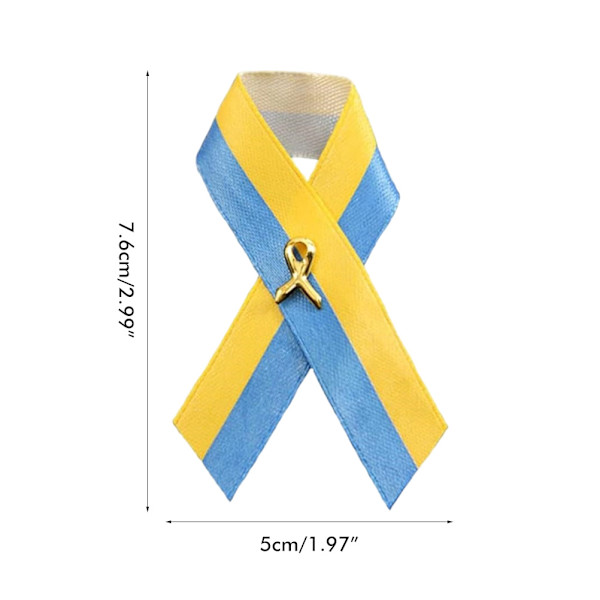Ukrainsk flaggfredsknop brosch blå gul band badge stift för kläder ryggsäck hatt väska