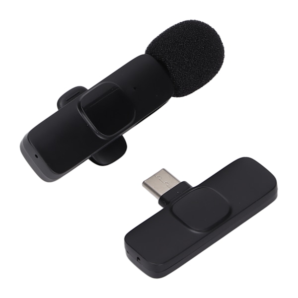 Trådløs mikrofon Lavalier Lapel mikrofonklips på videomikrofon for live utendørs mobiltelefon