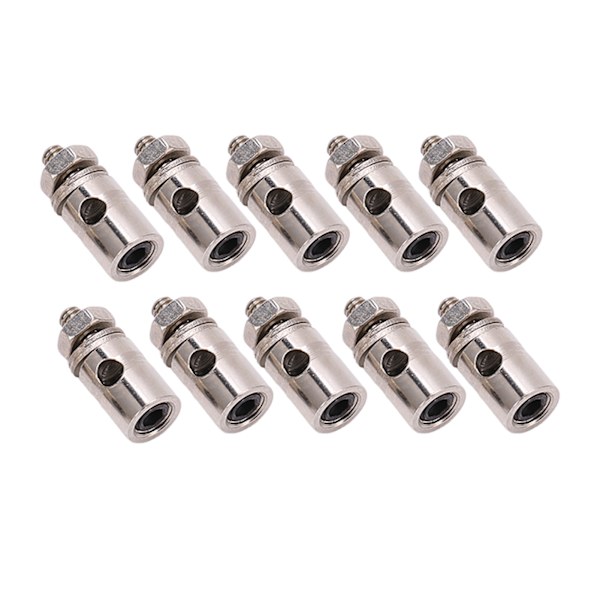 10 st 2,1 mm RC-plan Pushrod Connector Länkage Metall snabbjusteringsstopp för KT fastvingade flygplan