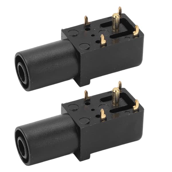 2 st PCB Panel Socket 4mm Svetsad Typ Bra Elektrisk Ledningsförmåga Säkerhetsbanankontakt för Multimetrar Spänningstestning Svart