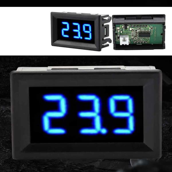 Digital Voltmeter 0.56 tum Två Trådar DC 2.5-30V Digital LED Display Spänningsmätare (Blå)