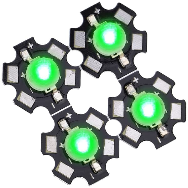 3W High Power LED Lampeperler Emitter Diode Chips til DIY Belysningsarmaturer Grøn