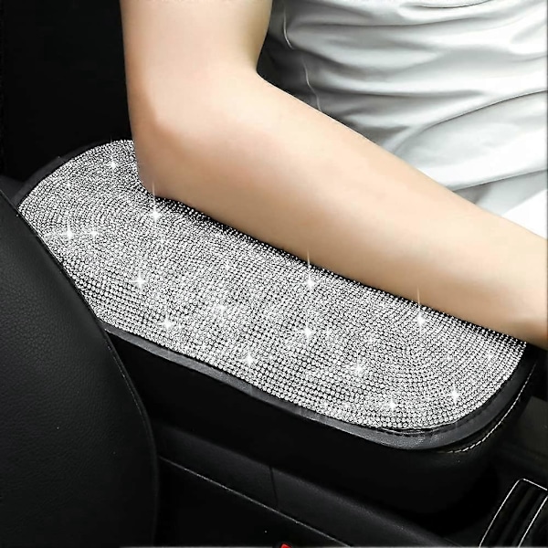 Bling Bil Armstödsskydd Diamant Strass Bil Mittkonsol Skydd Armstöd Kudde Universal Bling Biltillbehör Damer Flickor Söt Bil