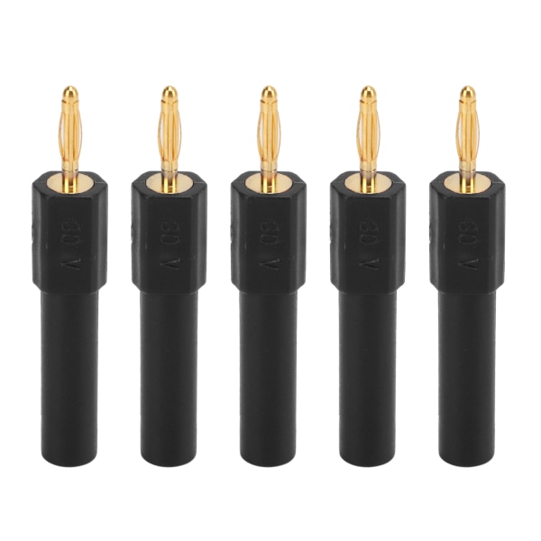 5 kpl Convert Banana Plug Vahva liitettävyys Hyvä johtavuus 2mm - 4mm Conversion Banana PlugBlack
