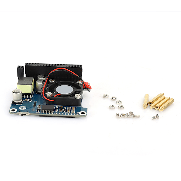 Udvidelseskort Køleventilator Modul til Raspberry Pi 4b 3b POE Ethernet Strøm Indbygget Ventilator