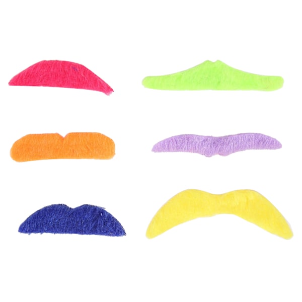 Färgglada falska mustascher Självhäftande falska mustascher Stick för jul Halloween fest