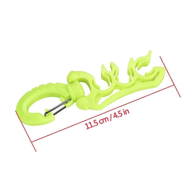 Keep Diving Dykning Undervands Plast Dobbelt BCD Slangeholder Med Klips Spænde Krog Yellow