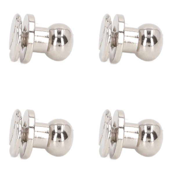 200 set koppar nitar 7 mm 5 mm DIY flera specifikationer lätta blanka nitar fästelement för bälten silver
