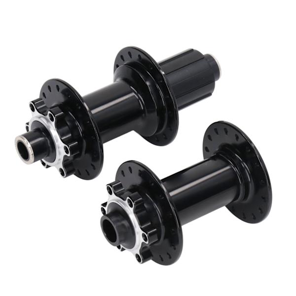 2 st Cykelnav Svart Aluminiumlegering 32 Hål Fram Bakre Cykelskivnav 4 Lager för Mountainbike