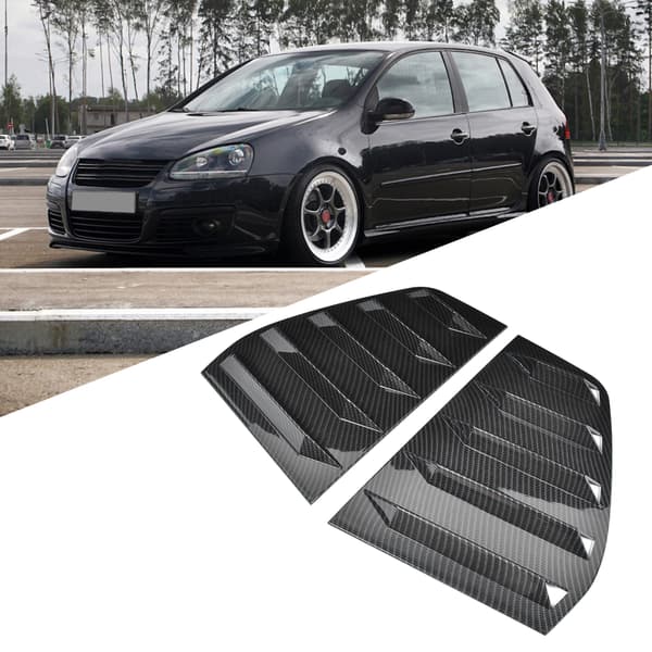 Par af sideudluftningsvindue Scoop Louver Trim Bilmodifikation Passer til R Mk6 2009-2013 Kulfiberstil