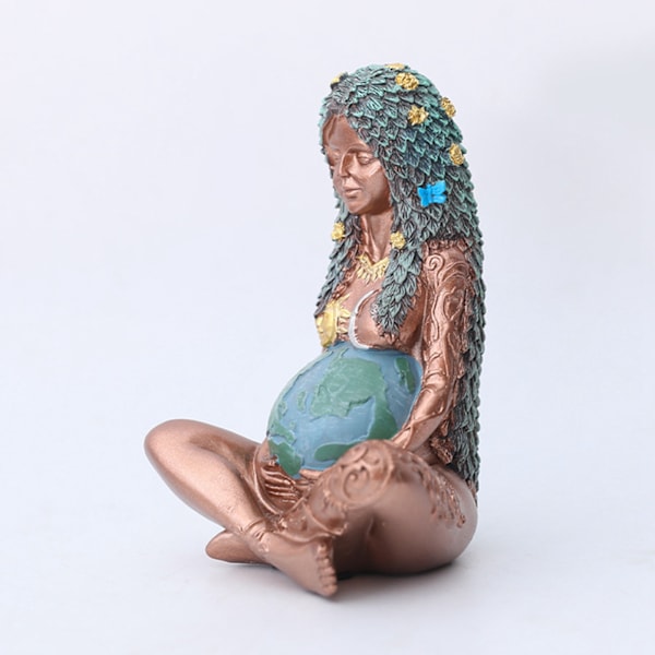 Jordens Moder Gudinne Statue Moder Jordens Gudinne Gaia Statue Håndmalt harpiks Kunsthåndverk Morsdagsgave S