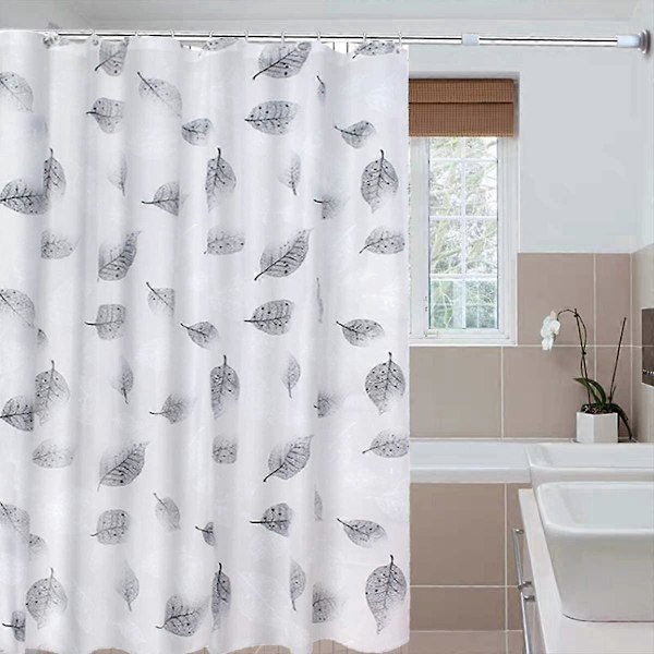 Bruseforhæng til badeværelse 180 x 200 cm 100% PEVA - Vandtæt bruseforhæng, 3D-effekt, miljøvenligt design, rustfri øjer, ideel til badekar og brusere