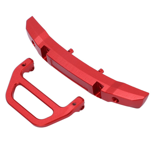 Frontstötfångare i aluminiumlegering med U-formad krok för RC-bilersättningstillbehör för AXIAL 1/24 SCX24 Röd
