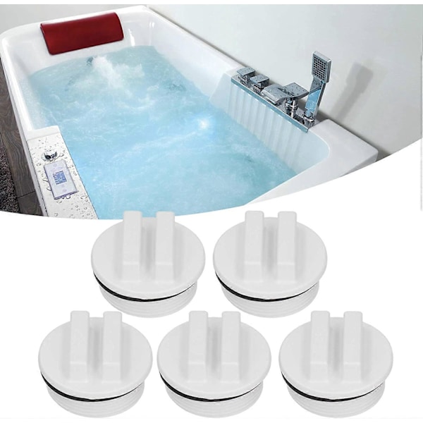 Vinterplugg, Filteravtappningsplugg med O-ring Gängad Pool Spa Returledning 5 Stycken Vinterplugg Pool Avtappningsplugg för Simbassänger