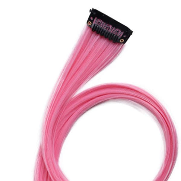 21.7in Farvede Hår Extensions Lige Highlights Clip Hår Extensions til Cosplay Fest Vandmelon Rød