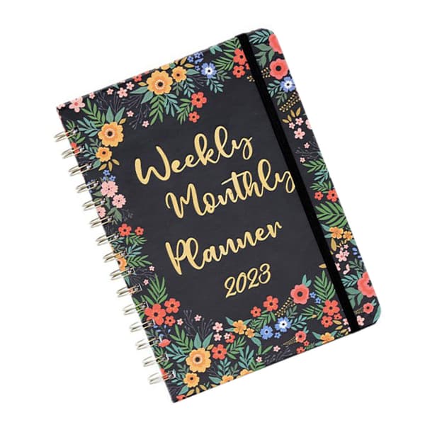 Målplanlegger A5 Utsøkt Design Premium Papir Spiral Notatbok Tidsplanbok for Arbeid Studier