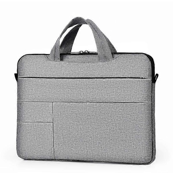Laptop taske mode business computer skuldertaske tynd sektion Apple Xiaomi Huawei Asus laptop taske 14 tommer (sort med skulderrem)