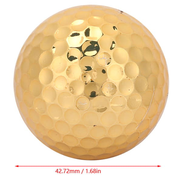3 kpl kultaisia kumisia golfpalloja ulkoliikuntavälineitä