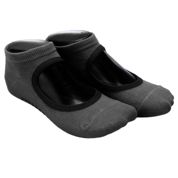 1 par/ set Andas Pilatesstrumpor för kvinnor Antislip Rygglösa Yogastrumpor för Fitness SportsBlack