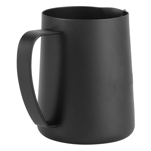 Kaffe Latte Kop Sort Mat 304 Rustfrit Stål Mælkeskummer Kop Kaffekunst Tilbehør Svanemønster 400ml