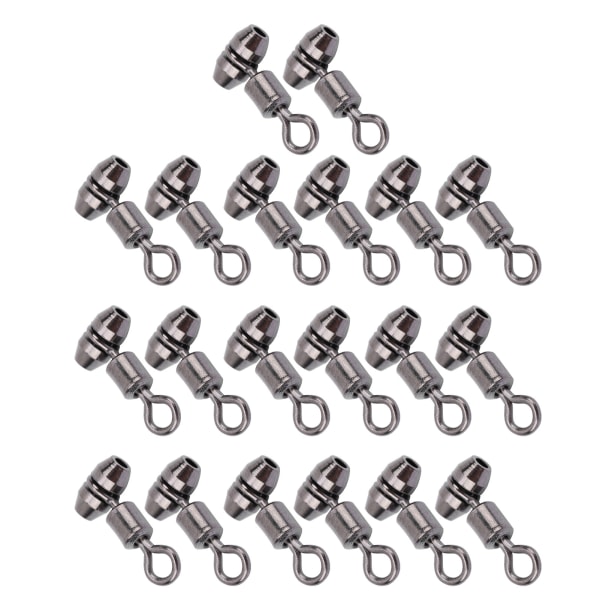 20 stk kobberforbedret version amerikansk drejekrog Gearkonnektor Fiskeudstyr Oval Medium
