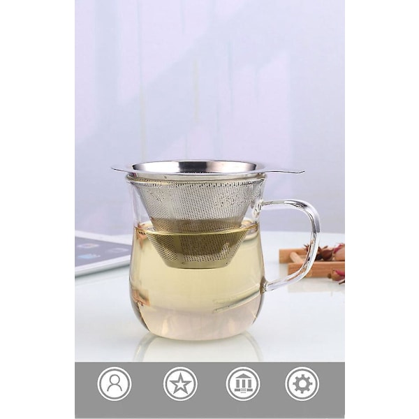 Rustfrit Stål Hæld-Over Kaffe Filter, Papirløst Kaffe Drypper, 1-2 Kopper Brygning