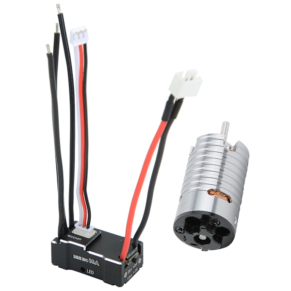 1410 Børsteløs motor 18A Sort ESC RC Erstatningstilbehør Reservedel (Titanfarge 7500KV)