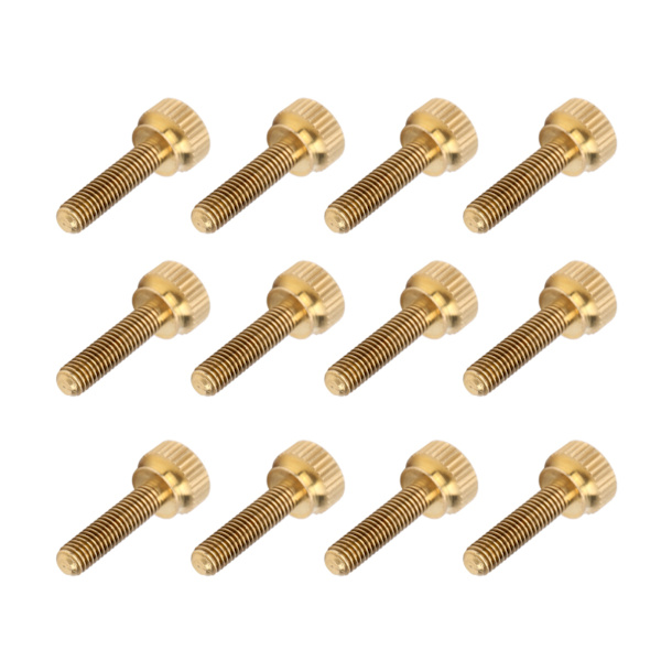 50 kpl litteät uurretut peukaloruuvit, pyöreä pää, puhdas kupari, luistamattomat teollisuustarvikkeet (M5 x 20 mm)