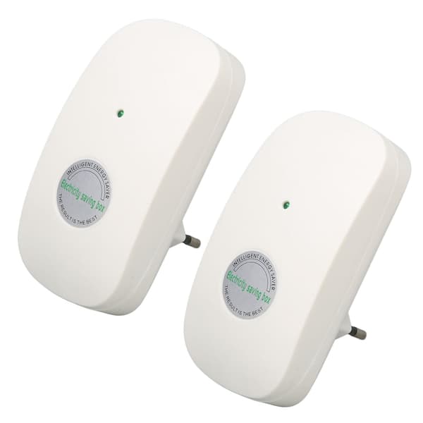 2 stk Smart Elektrisk Boks Energisparer Strømsparer Hus Spenningsstabilisator Energisparende Enhet AC 90-250V EU-plugg