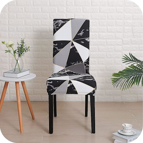 Set med 4 elastiska stolsöverdrag Universal stretch överdrag stolsöverdrag stretch för matrumsstol
