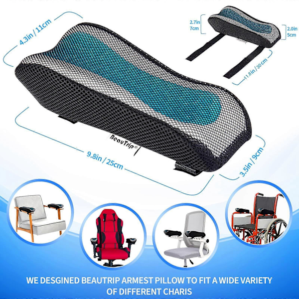 Ergonomiska Armstödsdynor, Armstödskuddar för Kontorsstol (Set om 2)
