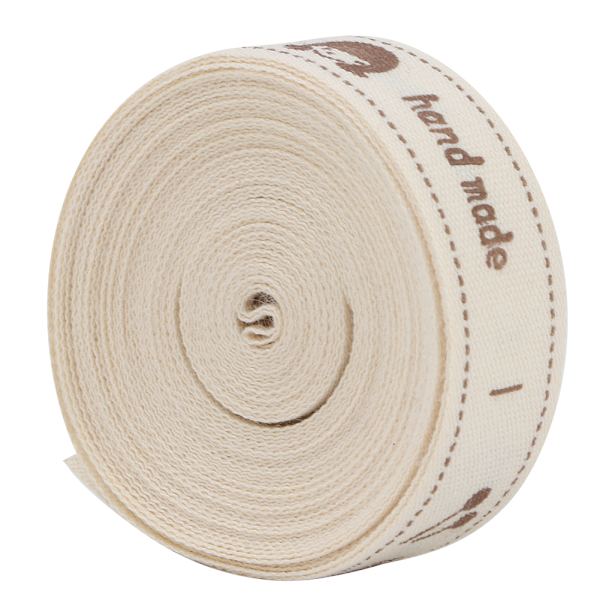 Naturlig bomull handgjorda teckensnittsband 1,5 cm för presentförpackning (#2)
