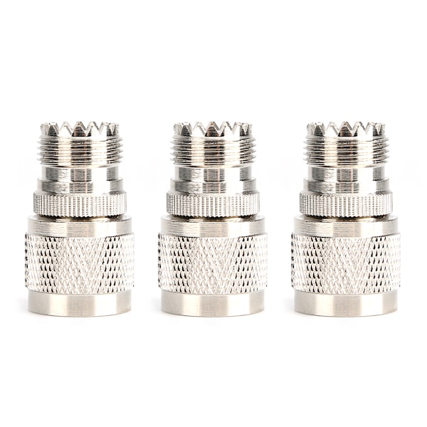 3 stk 50ohm N han til UHF hunstik RF koaksial adapter til antenner Broadcast radioer