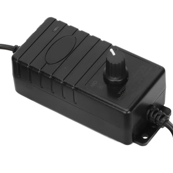 Strømadapter 24W 2A Justerbar Spænding Hastighedsregulering Lavt Tab Høj Effektivitet Computer Strømadapter 100‑240V US Stik