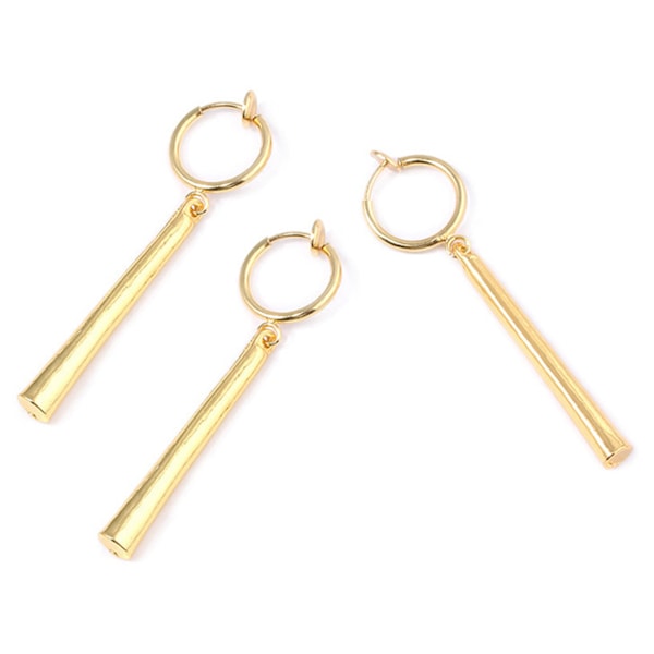 Bar Dangle Øredobber Kompakt Struktur Legering Lett Glansfull Bærbar Bar Dangle Øredobber for Kvinner Jente Menn