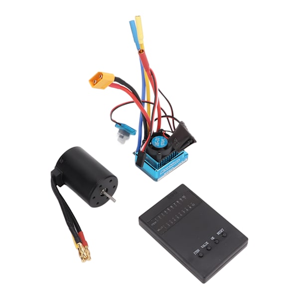 3650 moottorisarja 2300KV yhden napsautuksen asetukset vedenpitävä RC harjaton moottori ESC-yhdistelmä ohjelmointikortilla 1/10 1/8 RC-autoon