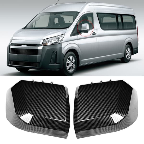 2st Auto Bil Backspegel Skal Kolfiberstil Passar Hiace 2019
