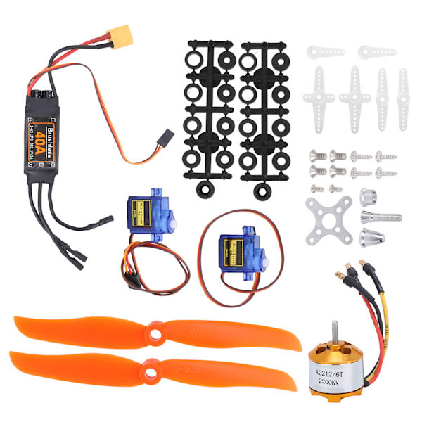 2212 KV2200 Motor 40A XT60T ESC SG90 Servo 6035 Propellertillbehörssats för RC-flygplan